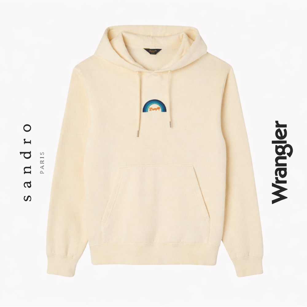 SANDRO ~ WRANGLER Cream Hoodie, Small